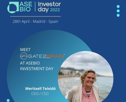 Gate2Brain is delighted to be attending next week's #AseBioInvestorDay2022, organised by Asociación Española de Bioempresas in Madrid.
